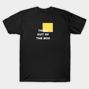 Think out of the box with yellow box T-Shirt